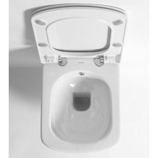 Creavit EG321 Wall Hung Toilet Pan square Rimless Combined Bidet Pan with Soft close Seat