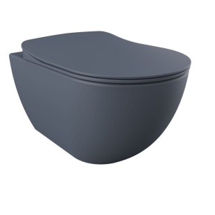 Creavit Free Wall Hung All in One Combined Bidet Pan with Soft Close Seat Anthracite Matt