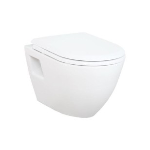 TP325 White Wall Hung Pan and Soft Close Seat - UK Manchester Liverpool Wall Hung WC Selection - White