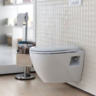 TP325 Red Wall Hung Pan and Soft Close Seat - UK Manchester Liverpool Wall Hung WC Selection - White