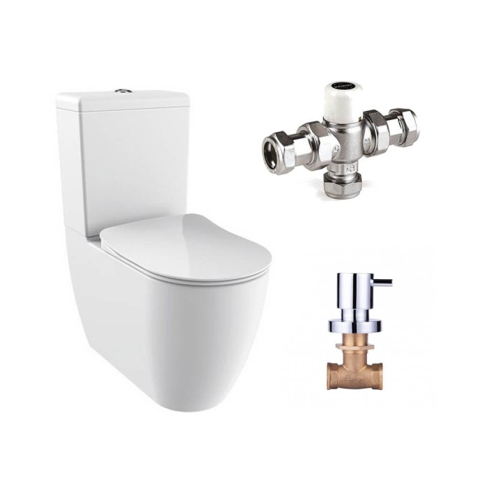 Free Combined Bidet Close Coupled Fully BTW Toilet Complete Package 1