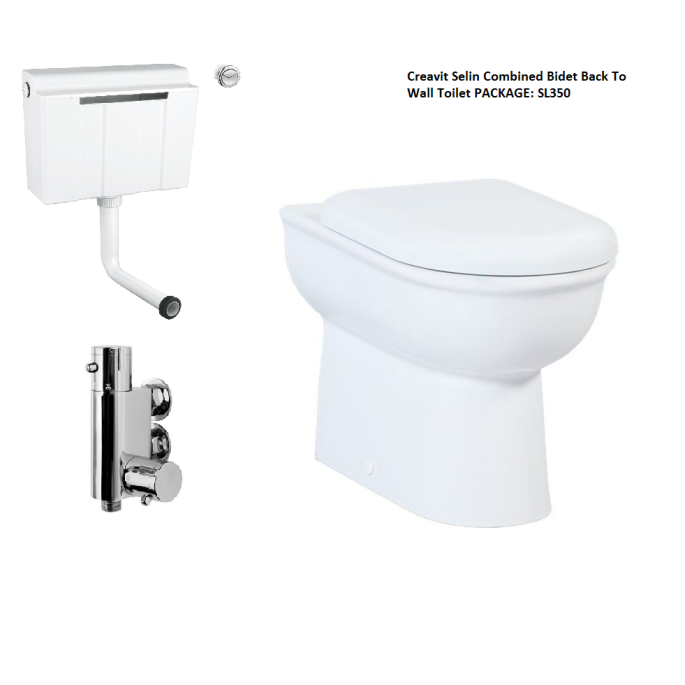 Selin Combined Bidet Back To Wall Toilet Complete Package 1